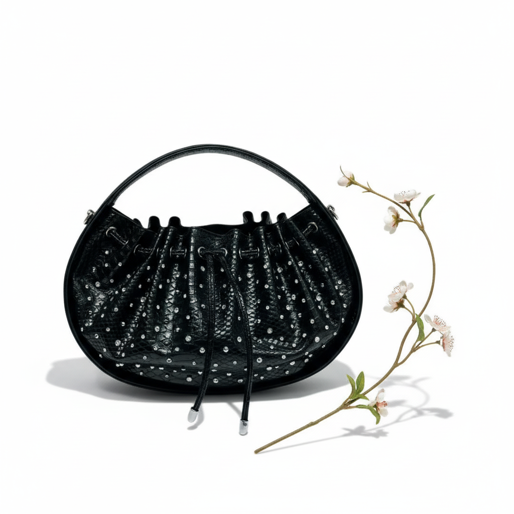 2026 Rhinestone Fashion Dumpling Bag - Amore Milano- Luxury Hand bags netherlands